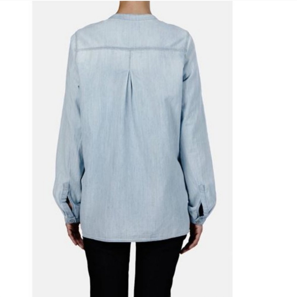 Vince Light Blue Button Down Chambray Shirt - Picture 2 of 8